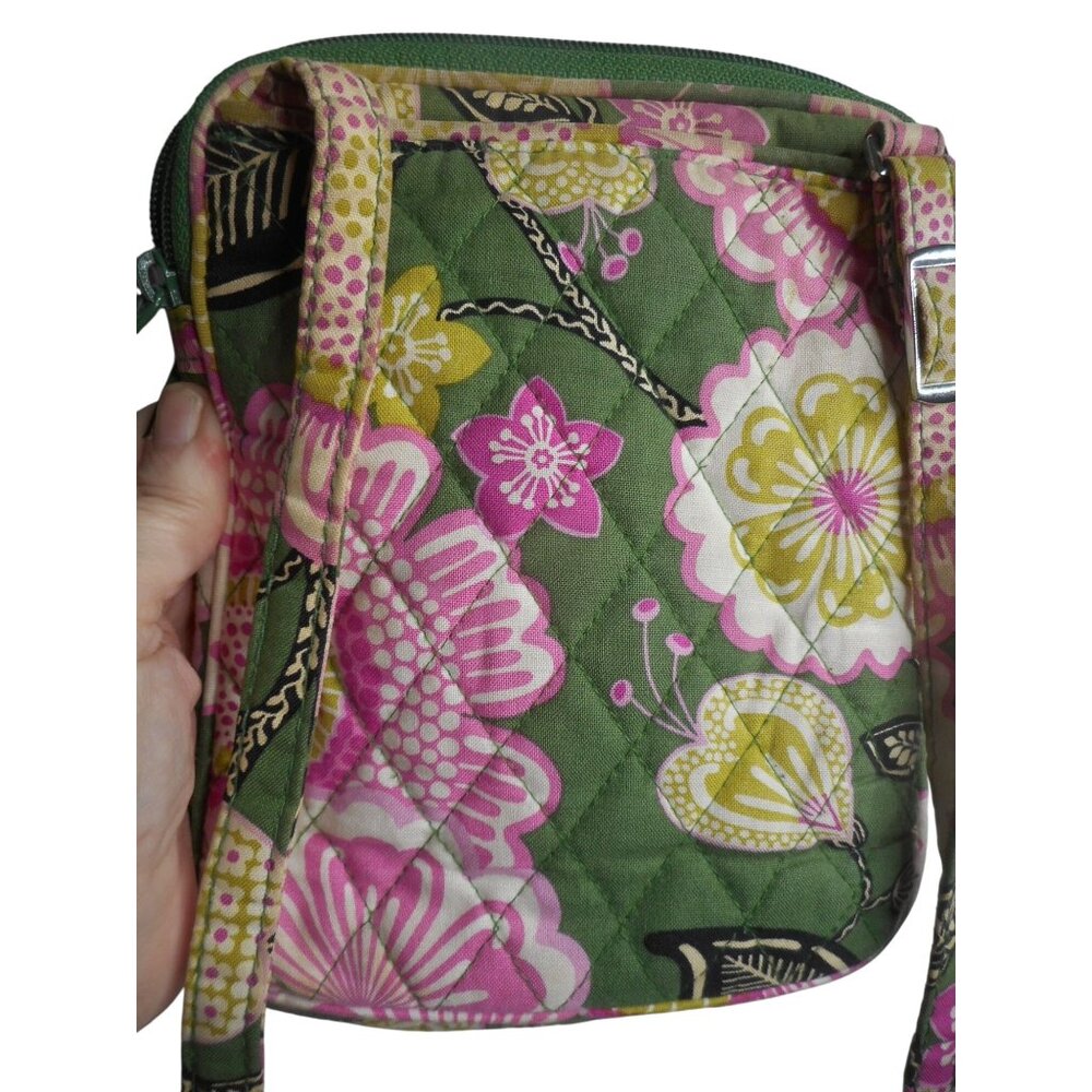 Vera Bradley Mini Hipster Olivia Pink Crossbody bag Green and Pink - Picture 5 of 5
